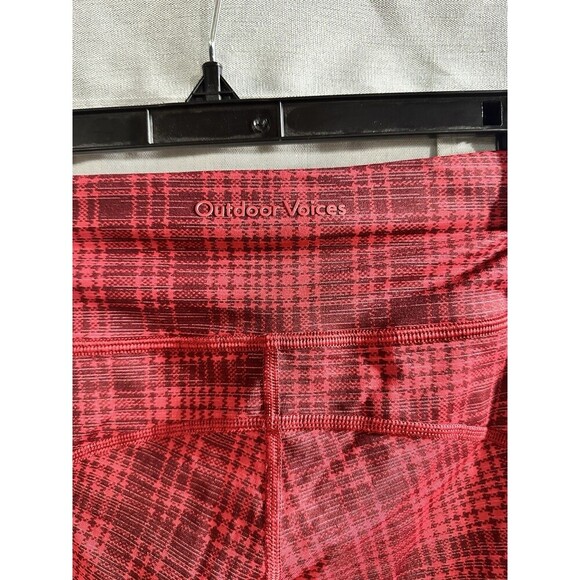 OUTDOOR Voices Move Free 7/8 Legging in Pomegranate Plaid Size Small Compression - Picture 6 of 7